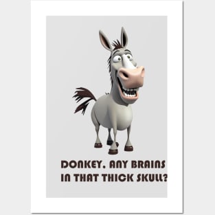 Cartoon Donkey Posters and Art